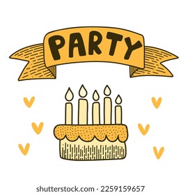 Birthday vector cards. Celebration party. For printing and web usage. For social media posts. Lettering and happy birthday symbols. Party invitations, congratulation square cards.

