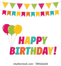 Birthday vector greeting card