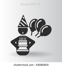 Birthday vector icon