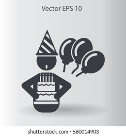 Birthday vector icon