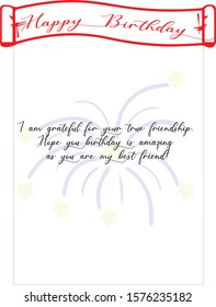 Birthday vector illustration with editable message. It can be used as invitation, greetings, brochure, , decoration design template for various online graphics. 