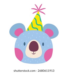 Ilustración vectorial de cumpleaños. Diseño minimalista plano. Ilustración editable para el Web, móvil, impresión