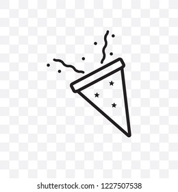 Birthday vector linear icon isolated on transparent background, Birthday transparency concept can be used for web and mobile