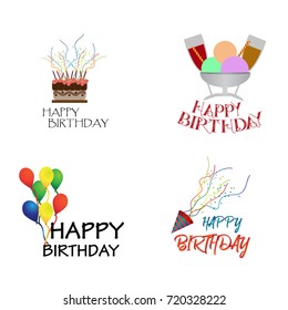 Birthday Vector Logo Design Collection