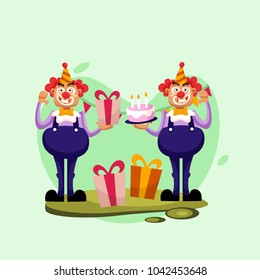 Birthday vector logo icon illustration
