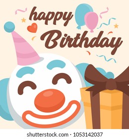 
Birthday vector logo icon illustration
