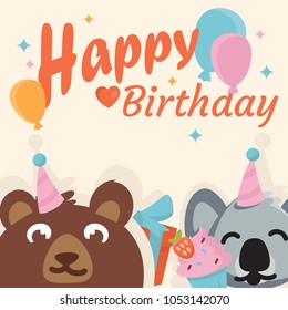 
Birthday vector logo icon illustration

