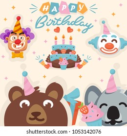 
Birthday vector logo icon illustration
