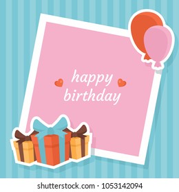 
Birthday vector logo icon illustration
