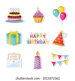 Birthday stickers Vectors & Illustrations for Free Download