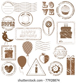 Birthday Vector Stamp Set - look for more in my gallery