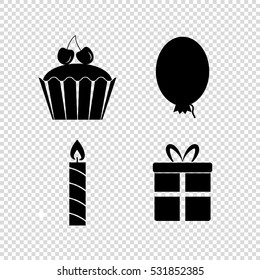 birthday  vetor icon set