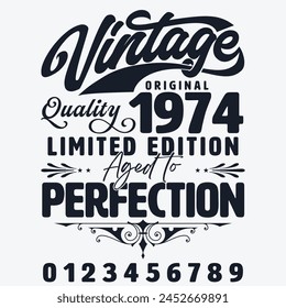 Birthday Vintage , Aged to perfection , Limited edition , Birthday premium quality t-shirt