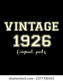Birthday Vintage Legends Born In 1926 Years Old Retro Birthday Ideas for Men Women