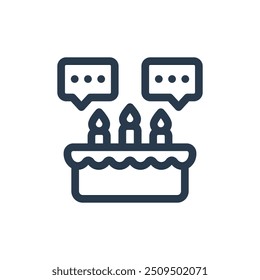 Deseo de cumpleaños para el icono de Vector de fiesta de cumpleaños