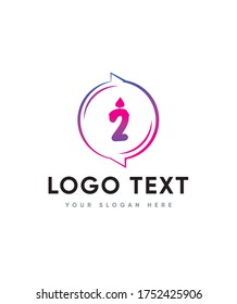 Birthday wishes style number type 2 logo template, Vector logo for business and company identity 