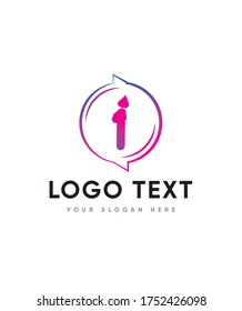 Birthday wishes style number type 1 logo template, Vector logo for business and company identity 