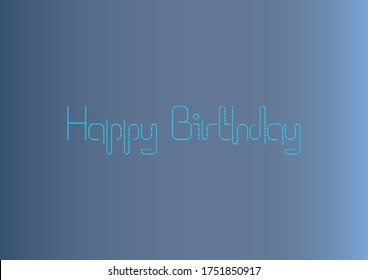 Birthday Wishes Text Style Art Vector
