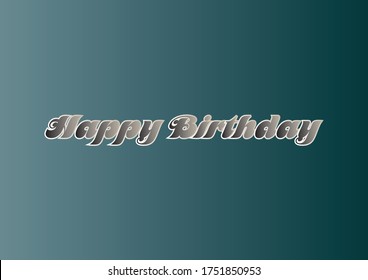 Birthday Wishes Text Style Art Vector