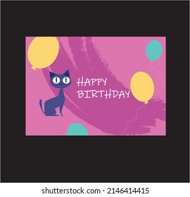 birthday wishing card  colours pastel colours 