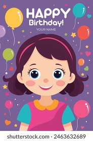 birthday wishing card for girl