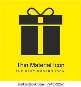 Birthday wrapped present bright yellow material minimal icon or logo design
