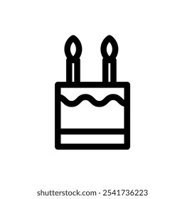 birthday_cake icon. Simple vector sign.