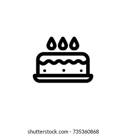 birthday-cake icon,vector illustration. Flat design style. vector cake icon illustration isolated on White background, cake icon Eps10.
