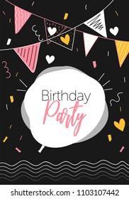 The Birthday's card for invitation.vector