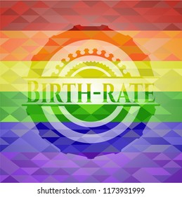 Birth-rate lgbt colors emblem 