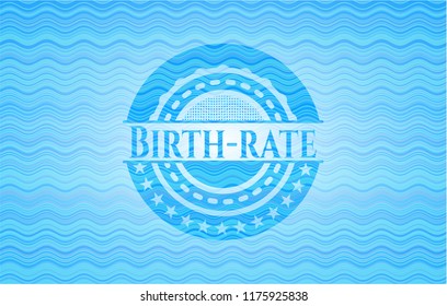 Birth-rate water concept emblem.