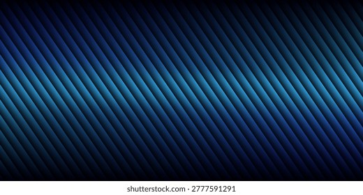 Biru Dan Navy Gradient Ripple Glass Tekstur Pada Latar Belakang Gelap. Desain Abstrak Digital Modern Menampilkan Garis Vertikal Halus Dan Rasa Gerakan Cair Dinamis