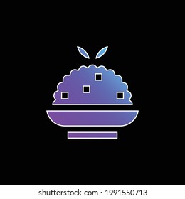 Biryani blue gradient vector icon