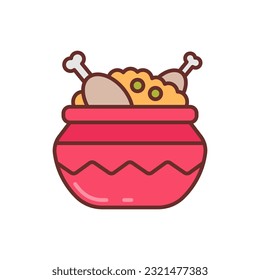 Biryani icon in vector. Illustration