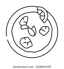 biryani indian cuisine line icon vector. biryani indian cuisine sign. isolated contour symbol black illustration