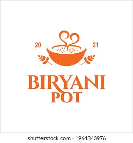 Biryani Logo Traditional Indian Dish Meal, Graphic Design for Food Template Ideas
