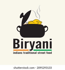 Biryani Logo Vector - Indian Street Food - Traditional Culinary - Business Mascot Brand