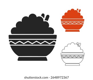 Biryani vetor silhueta ilustração isolado no fundo branco