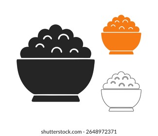 Biryani vetor silhueta ilustração isolado no fundo branco