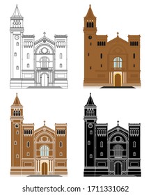 Birzebbuga Church in Malta in front view