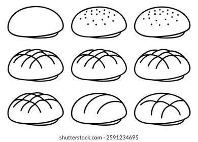 Bis Buns Line Art Creative Illustration