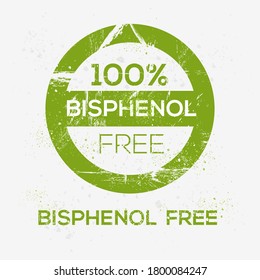 (bis phenol free ) label sign, vector illustration.