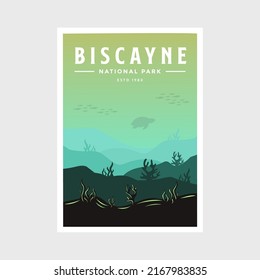 Biscayne National Park poster vector illustration design