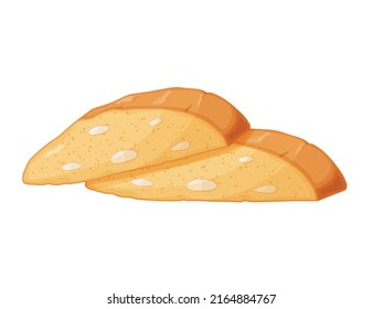 Biscotti. Cantucci. Italian dessert. Dry cookies biscuits with nuts.