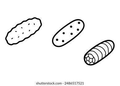 Biscotti line art creative design drawing hand illustration