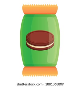 Biscuit bar icon. Cartoon of biscuit bar vector icon for web design isolated on white background