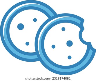 Biscuit Blue Icon, Vektorsymbol