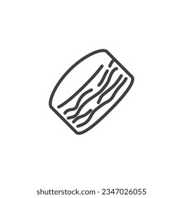Biscuit cake line icon. linear style sign for mobile concept and web design. Biscuit cookie outline vector icon. Symbol, logo illustration. Vector graphics