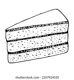 Biscuit cake vector illustration hand drawing sketch