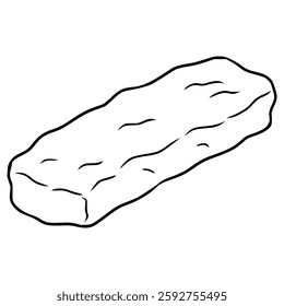 biscuit chocolate caramel illustration hand drawn outline vector